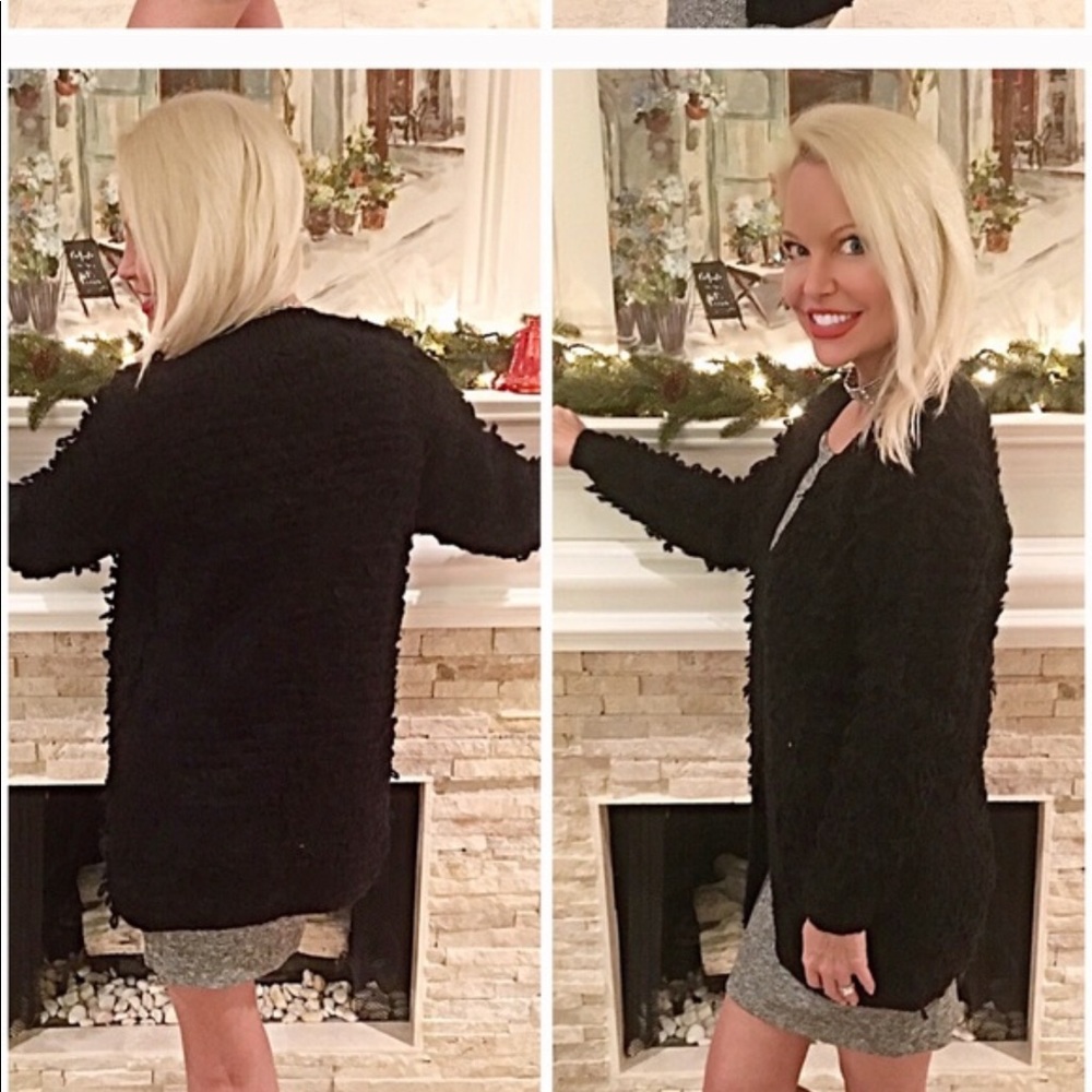 Fuzzy Knit Loop Open Cardigan - image 4